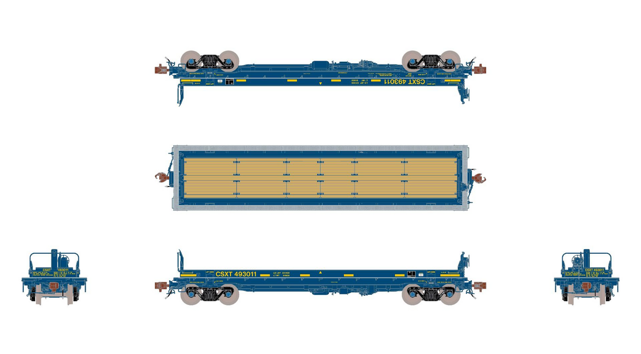 ScaleTrains Rivet 39287 HO Scale Thrall-Trinity 42’ Single-Hood Coil Steel Car CSXT 493011