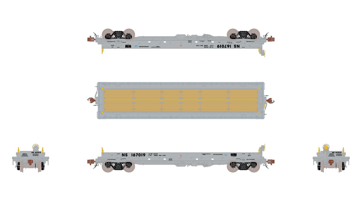 ScaleTrains Rivet 39295 HO Scale Thrall-Trinity 42’ Coil Steel Car Norfolk Southern NS 167046