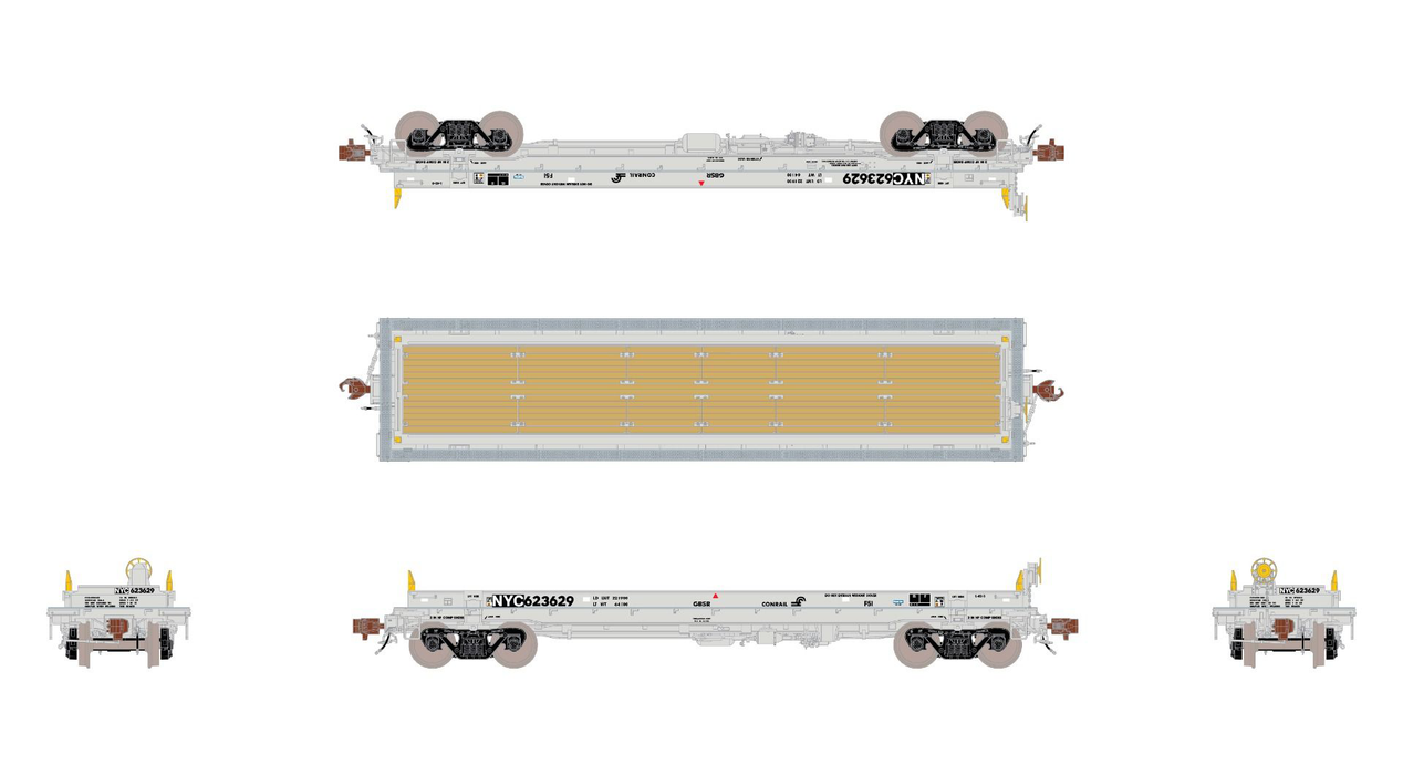 ScaleTrains Rivet 39300 HO Scale Thrall-Trinity 42’ Single-Hood Coil Steel Car ex-CR CSX/NYC 623632