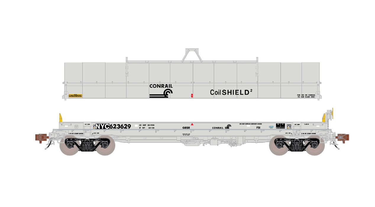 ScaleTrains Rivet 39300 HO Scale Thrall-Trinity 42’ Single-Hood Coil Steel Car ex-CR CSX/NYC 623632