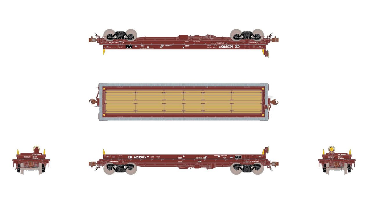 ScaleTrains Rivet 39305 HO Scale Thrall-Trinity 42’ Single-Hood Coil Steel Car Conrail CR 623905