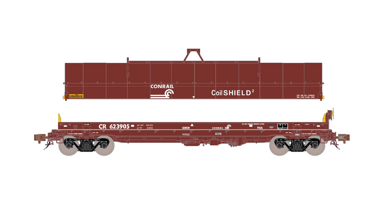 ScaleTrains Rivet 39305 HO Scale Thrall-Trinity 42’ Single-Hood Coil Steel Car Conrail CR 623905