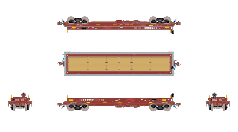 ScaleTrains Rivet 39314 HO Scale Thrall-Trinity 42’ Single-Hood Coil Steel Car Ex-CR CSS 1860