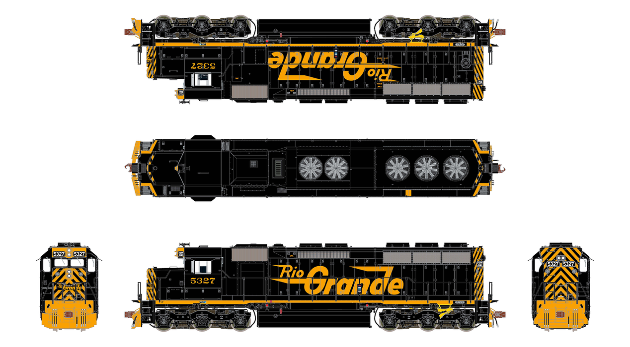 ScaleTrains Rivet 39716 HO Scale EMD SD45 Phase IIb1 Rio Grande Billboard D&RGW 5327