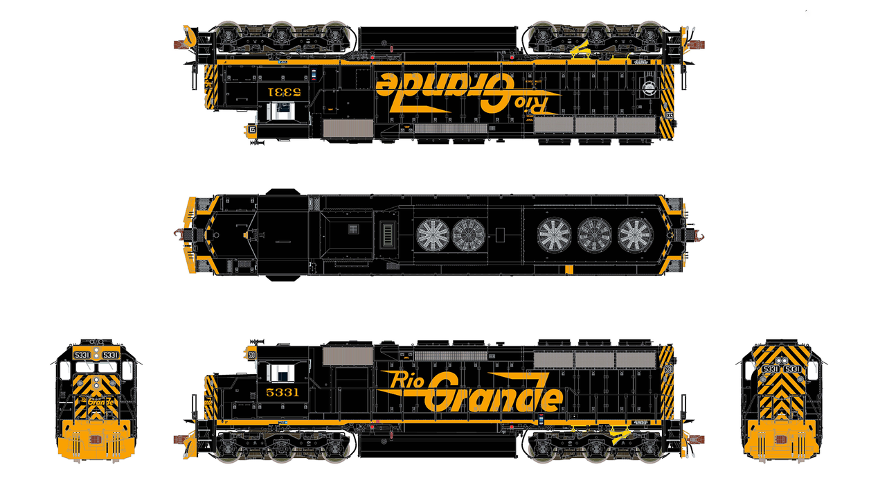 ScaleTrains Rivet 39718 HO Scale EMD SD45 Phase IIb1 Rio Grande Billboard D&RGW 5331
