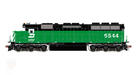 ScaleTrains Rivet 39756 HO Scale EMD SD45 Phase III Burlington Northern BN 6554