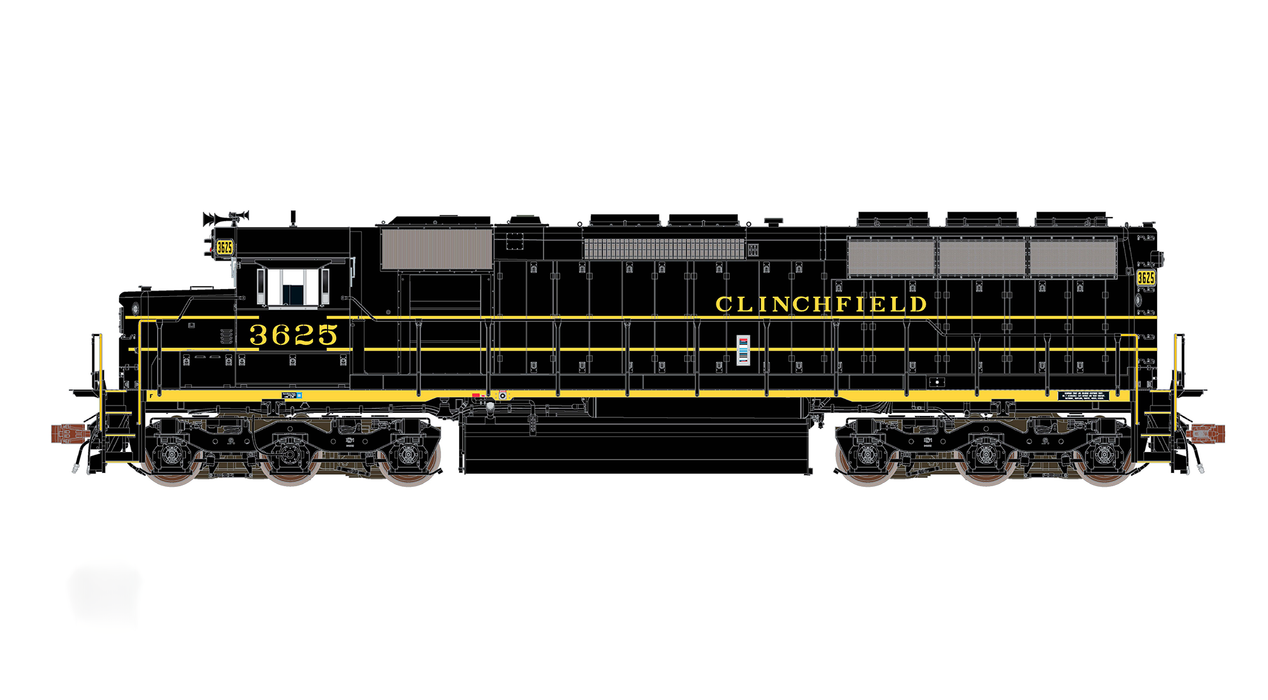 ScaleTrains Rivet 39768 HO Scale EMD SD45 Phase IIc Clinchfield "ex-SCL" 3625