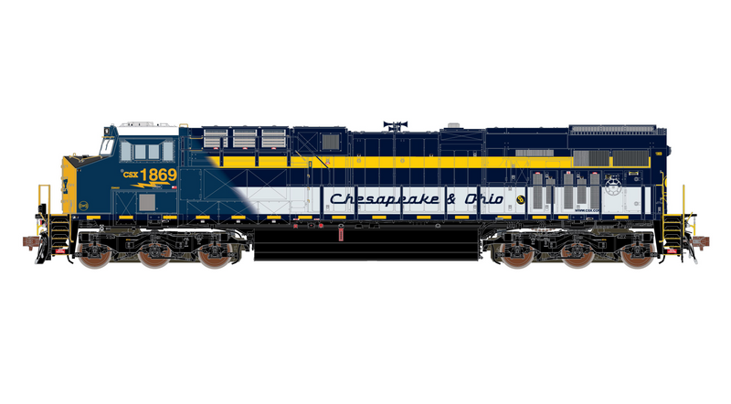 ScaleTrains Rivet 39912 HO Scale GE ES44AH GEVo C&O Heritage CSX 1869