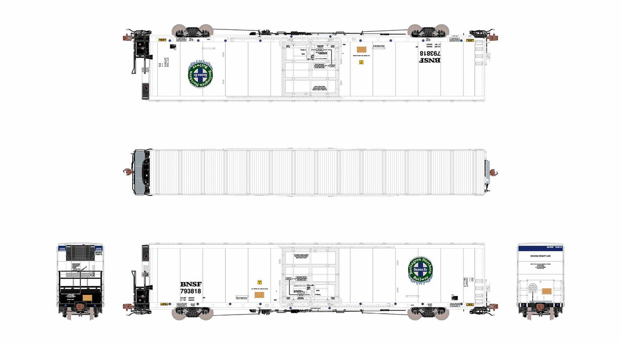 ScaleTrains Rivet 40118 HO Scale 82' 7111 Mechanical Reefer BNSF 793831
