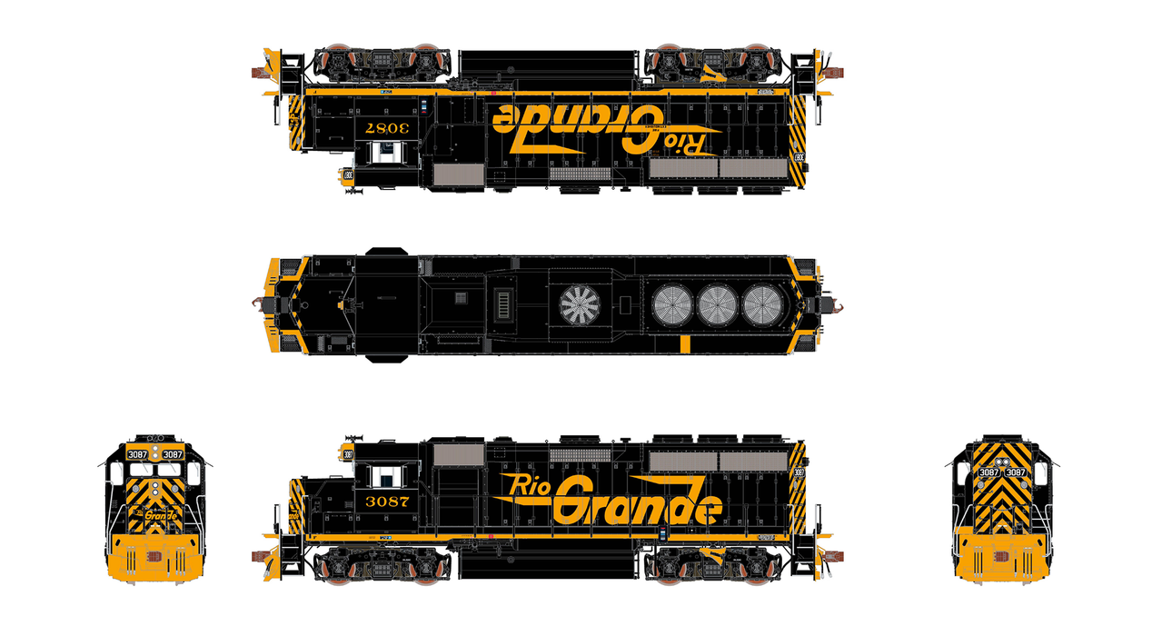ScaleTrains Rivet 40180 HO Scale EMD GP40 Phase IIc D&RGW 3089
