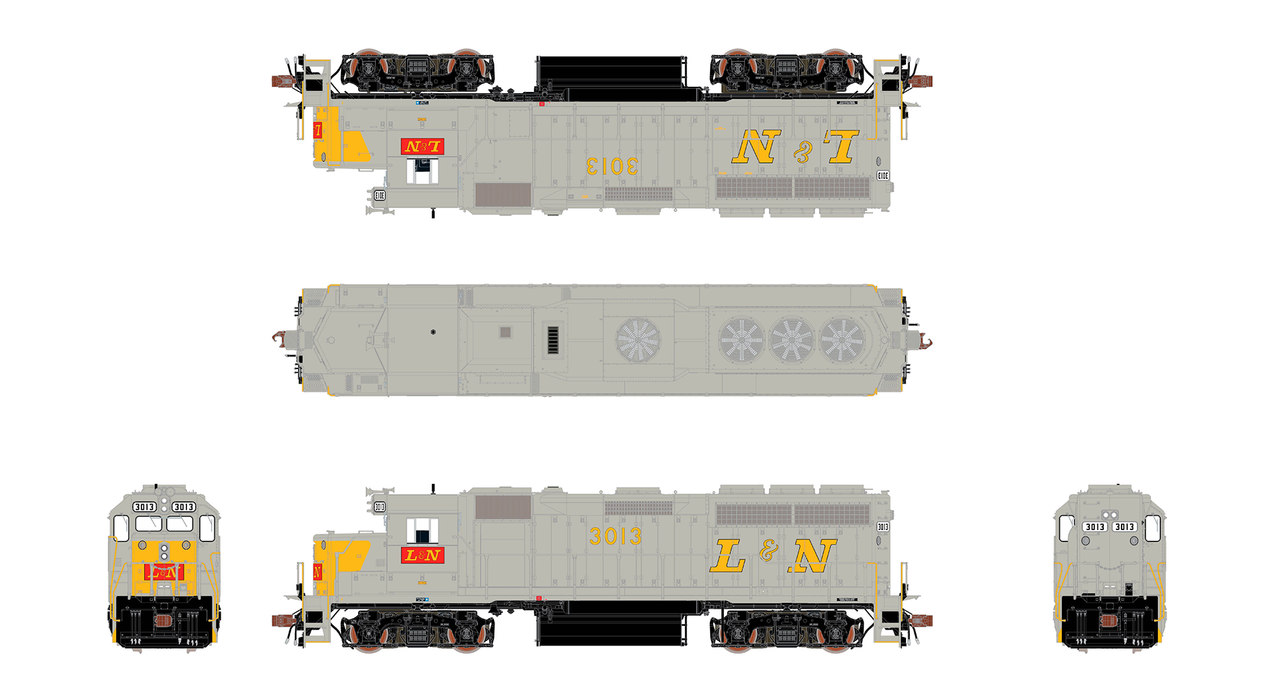 ScaleTrains Rivet 40189 HO Scale EMD GP40 Phase Ia2 L&N 3013 DCC & Sound
