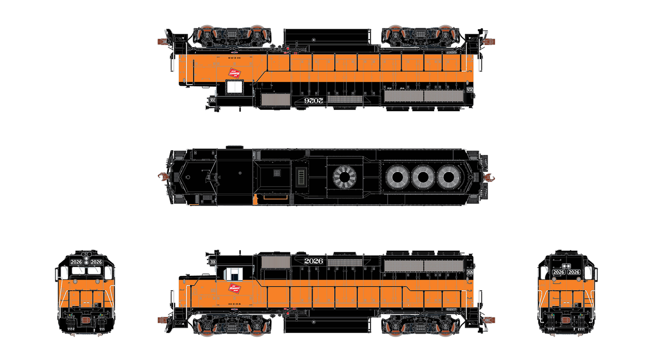 ScaleTrains Rivet 40205 HO Scale EMD GP40 Phase Ia3 MILW 2032 DCC & Sound