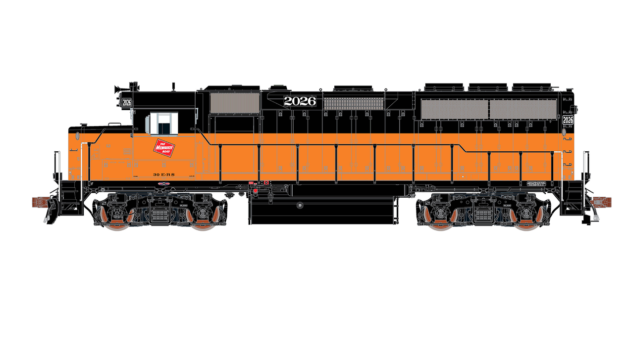 ScaleTrains Rivet 40206 HO Scale EMD GP40 Phase Ia3 Milwaukee Road MILW 2032