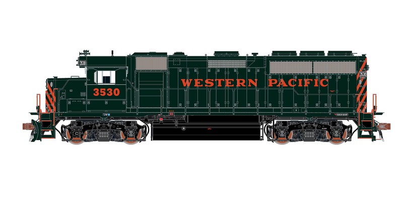 ScaleTrains Rivet 40229 HO Scale EMD GP40 Phase II Western Pacific WP 3530 DCC & Sound