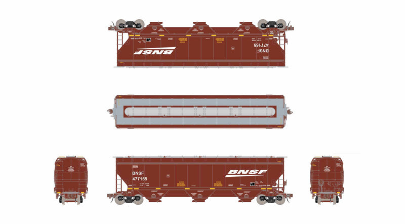 ScaleTrains Rivet 40318 HO Scale Gunderson 5188 Covered Hopper BNSF 477875