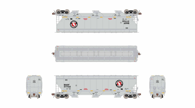 ScaleTrains Rivet 40320 HO Scale Gunderson 5188 Covered Hopper GN / BNSF 477432