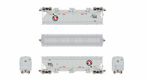 ScaleTrains Rivet 40320 HO Scale Gunderson 5188 Covered Hopper GN / BNSF 477432