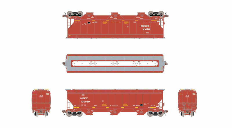 ScaleTrains Rivet 40323 HO Scale Gunderson 5188 Covered Hopper MBKX 130094