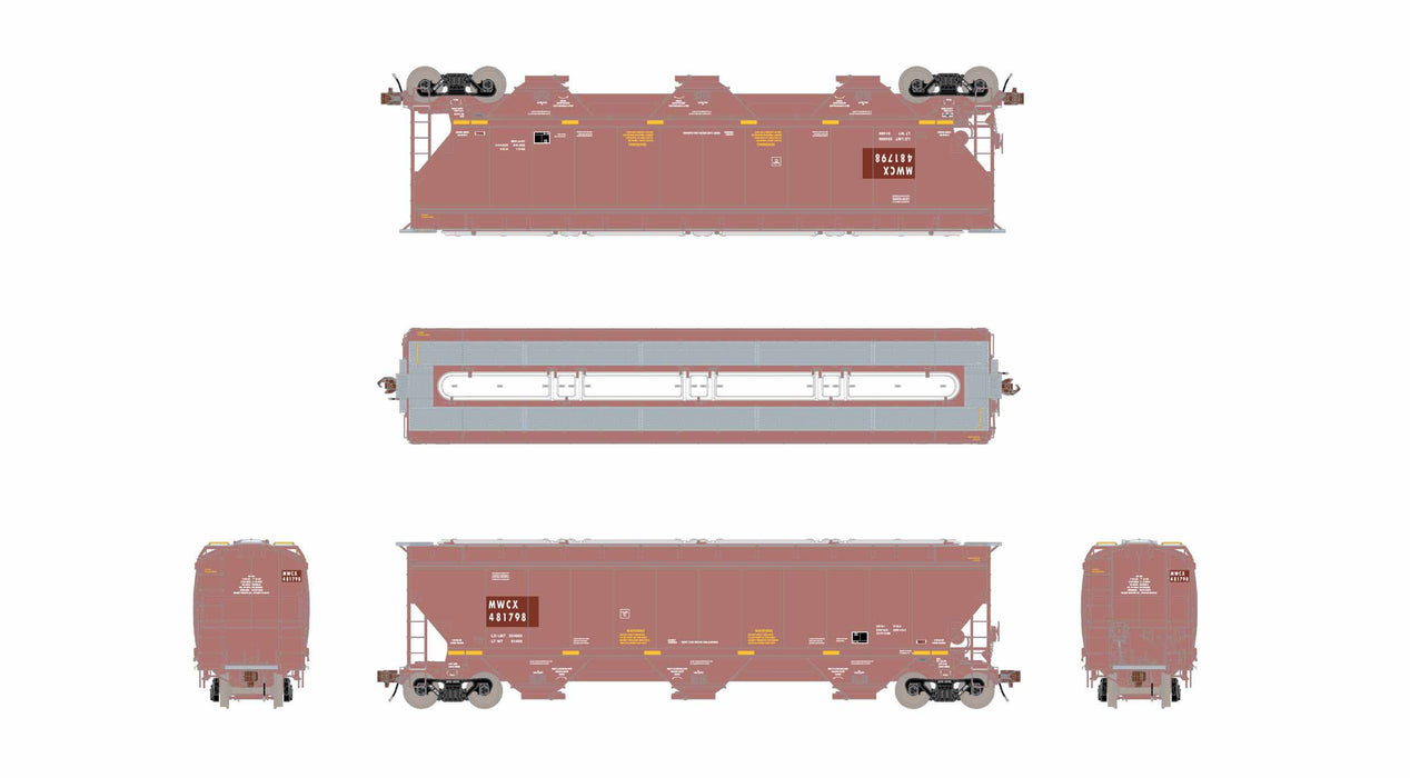 ScaleTrains Rivet 40324 HO Scale Gunderson 5188 Covered Hopper Patched MWCX 481798