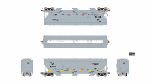 ScaleTrains Rivet 40338 HO Scale Gunderson 5188 Covered Hopper Union Pacific UP 93256