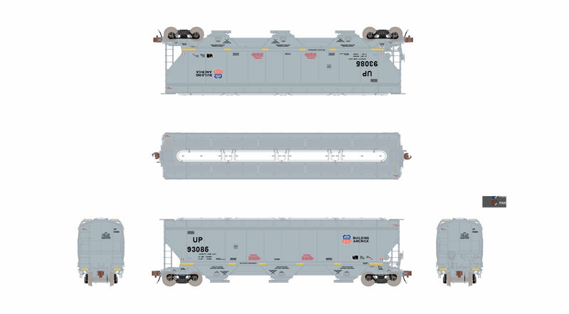 ScaleTrains Rivet 40341 HO Scale Gunderson 5188 Covered Hopper Union Pacific UP 93420