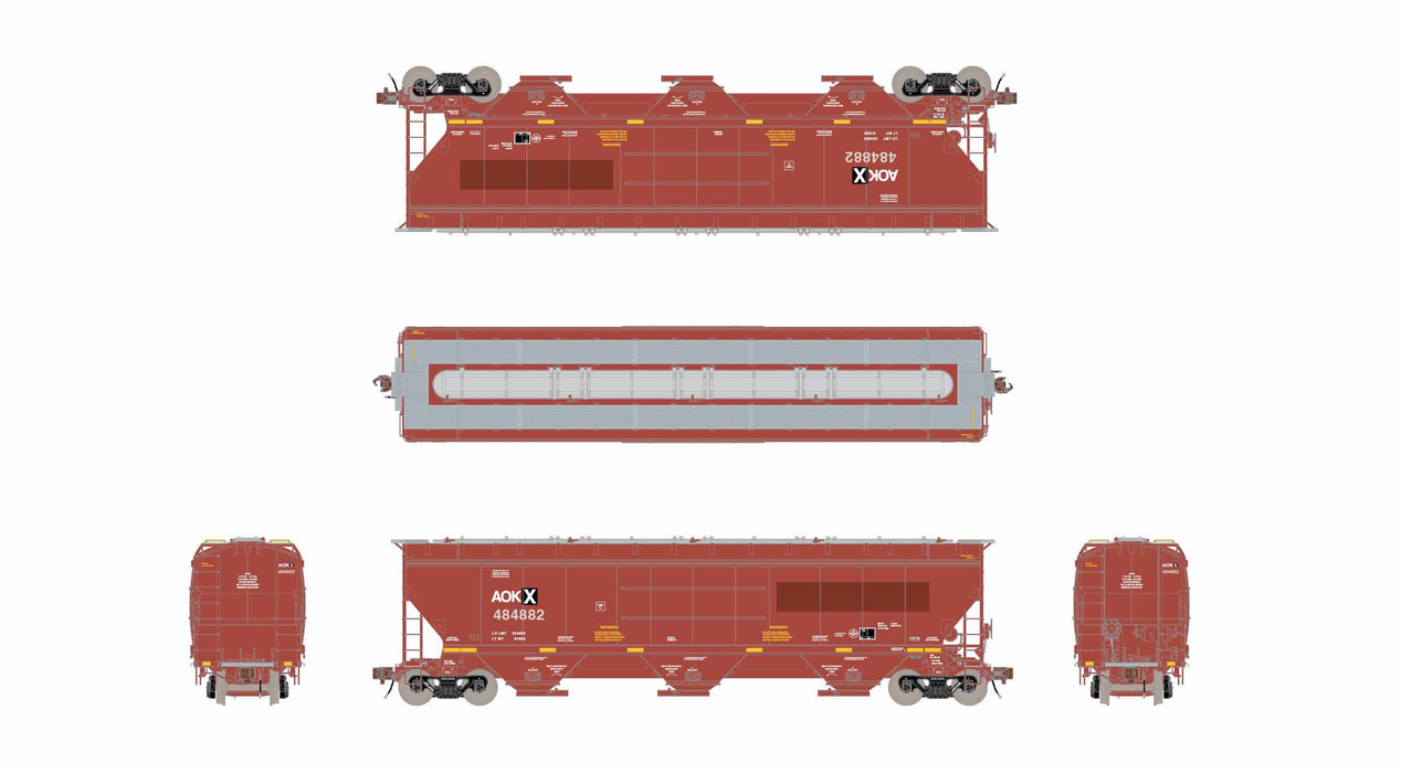 ScaleTrains Rivet 40411 HO Scale Gunderson 5188 Covered Hopper Ex-BNSF AOKX 484923