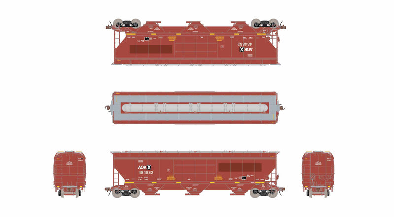ScaleTrains Rivet 40412 HO Scale Gunderson 5188 Covered Hopper Ex-BNSF AOKX 484986