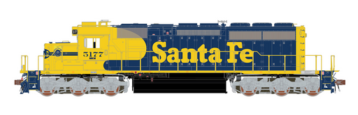 ScaleTrains Rivet 40745 HO Scale EMD SD40-2 Santa Fe ATSF 5177 - DCC & Sound (with Ditch Lights)