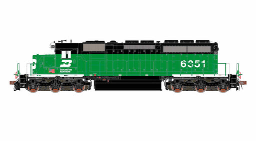 ScaleTrains Rivet 40753 HO Scale EMD SD40-2 Burlington Northern BN 6351 - DCC & Sound (White Face)