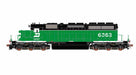 ScaleTrains Rivet 40762 HO Scale EMD SD40-2 Burlington Northern BN 6363 - DC (White Face with Ditch Lights)