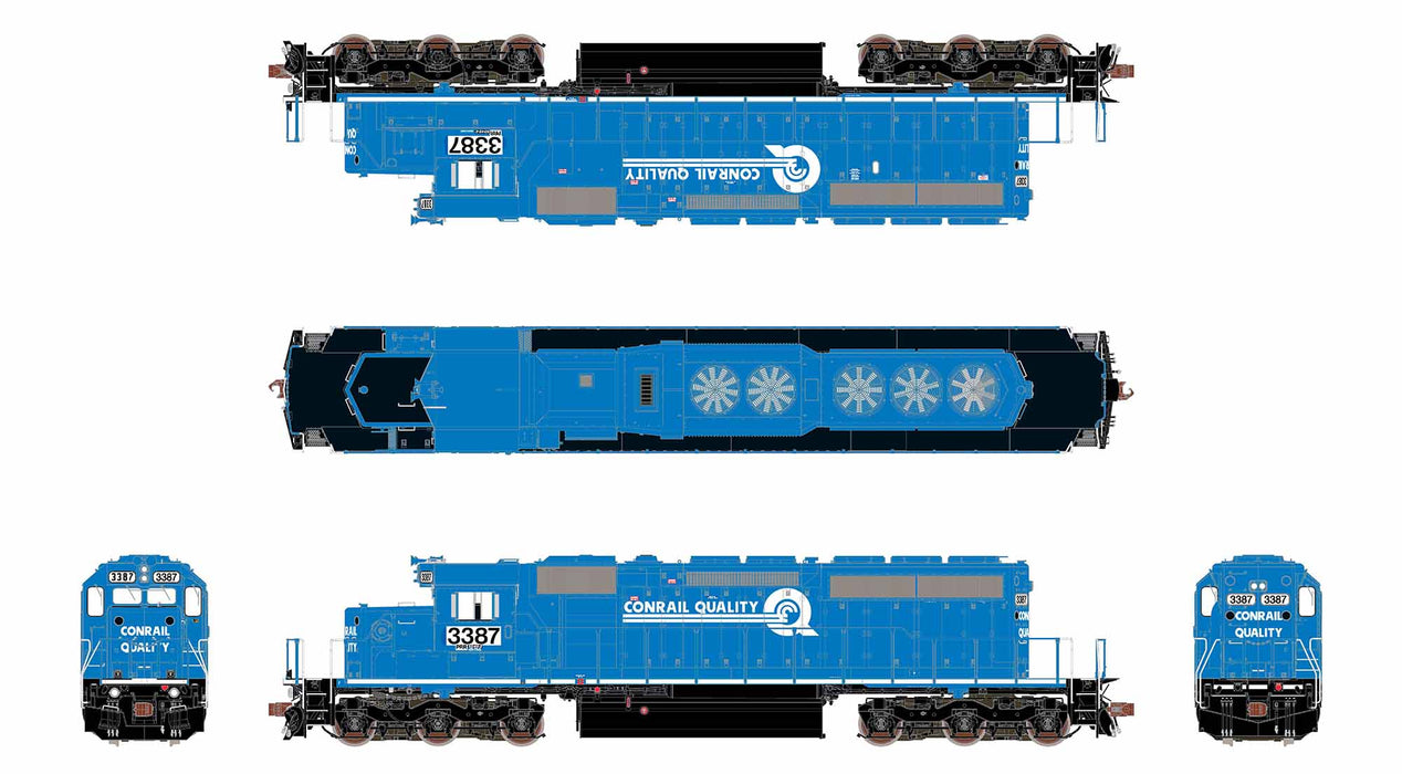 ScaleTrains Rivet 40789 HO Scale EMD SD40-2 Norfolk Southern NS 3387 - DCC & Sound (Ex CR Patch with Ditch Lights)