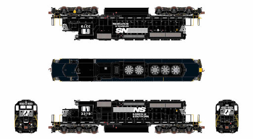 ScaleTrains Rivet 40796 HO Scale EMD SD40-2 Norfolk Southern NS 3379 - DC (with Ditch Lights)