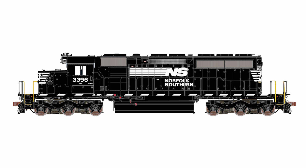 ScaleTrains Rivet 40799 HO Scale EMD SD40-2 Norfolk Southern NS 3396 - DCC & Sound (with Ditch Lights)