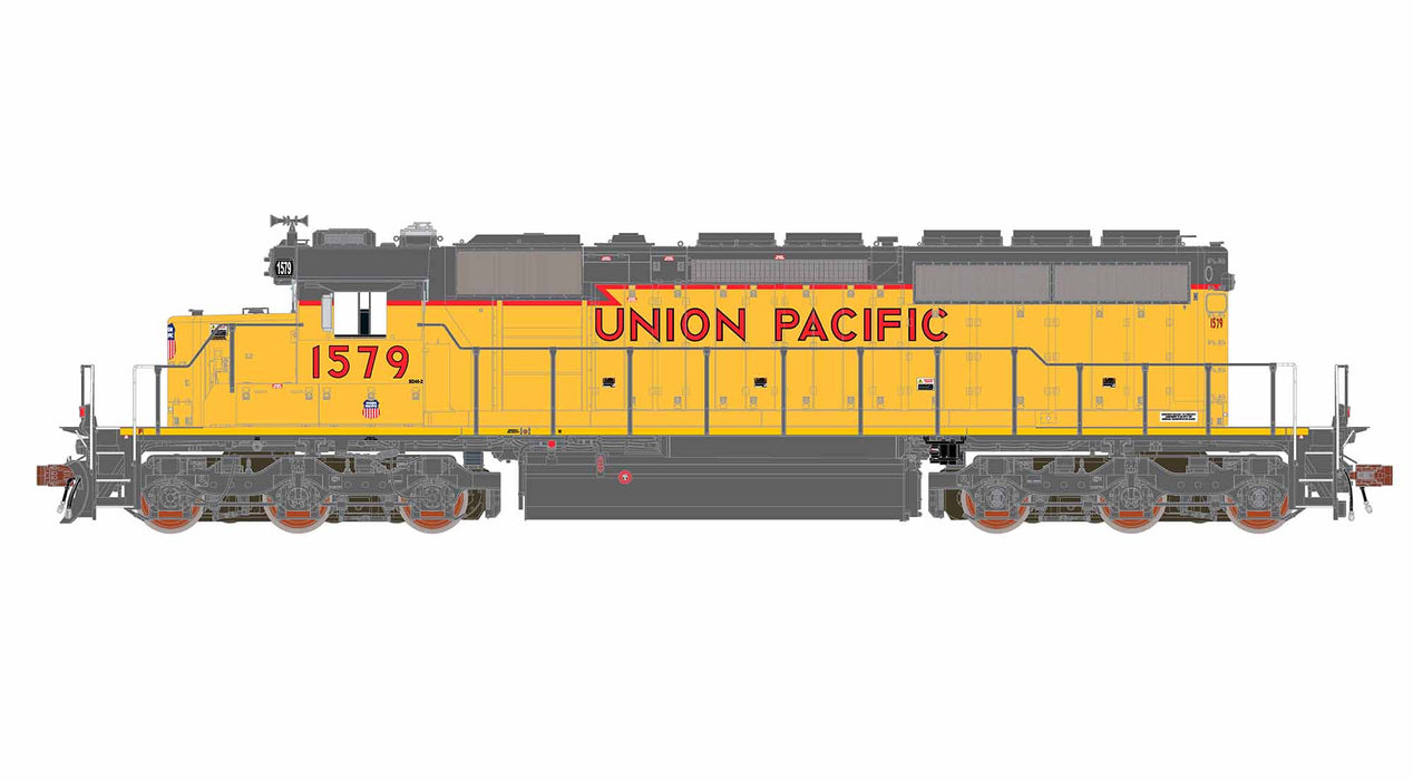 ScaleTrains Rivet 40801 HO Scale EMD SD40-2 Union Pacific UP 1579 - DCC & Sound (SD40N Rebuild 88" Nose)