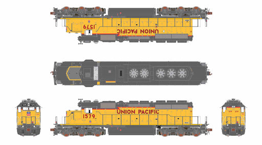 ScaleTrains Rivet 40802 HO Scale EMD SD40-2 Union Pacific UP 1579 - DC (SD40N Rebuild 88" Nose)