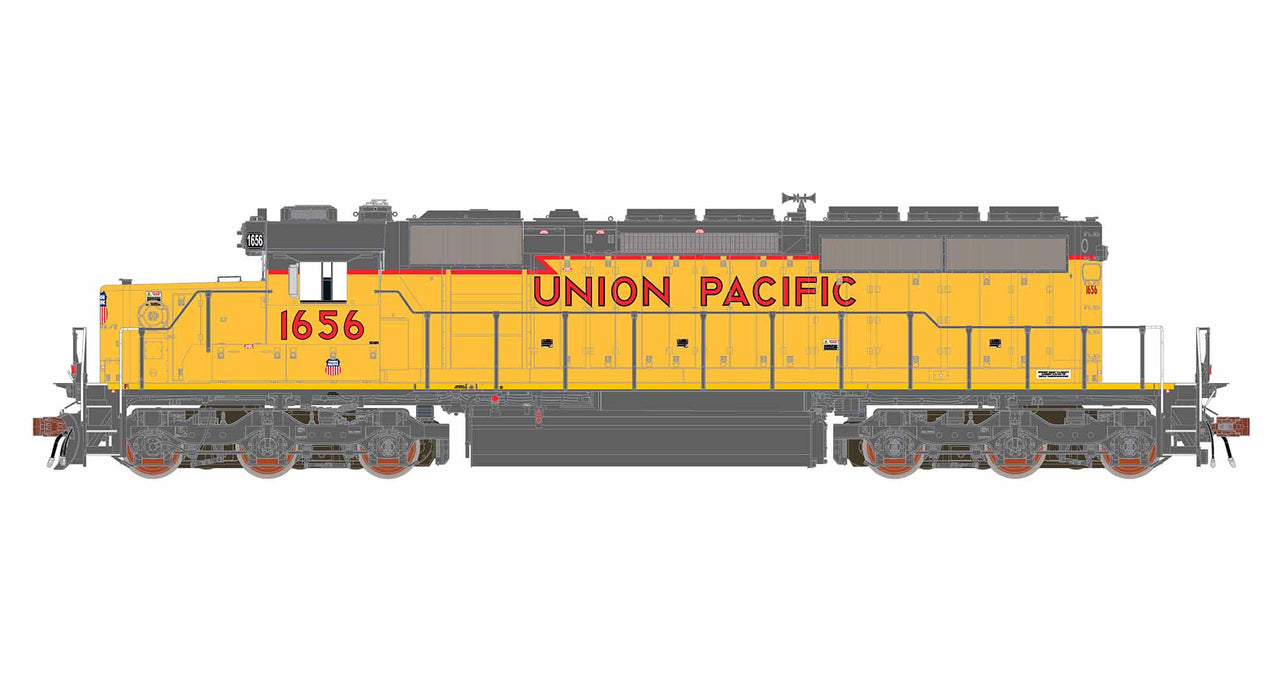 ScaleTrains Rivet 40803 HO Scale EMD SD40-2 Union Pacific UP 1656 - DCC & Sound (SD40N Rebuild 116" Snoot Nose)