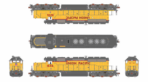 ScaleTrains Rivet 40804 HO Scale EMD SD40-2 Union Pacific UP 1656 - DC (SD40N Rebuild 116" Snoot Nose)