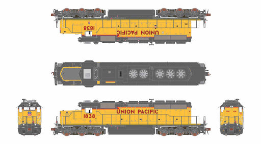 ScaleTrains Rivet 40806 HO Scale EMD SD40-2 Union Pacific UP 1838 - DC (SD40N Rebuild 116" Snoot Nose)