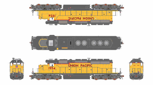 ScaleTrains Rivet 40808 HO Scale EMD SD40-2 Union Pacific UP 1954 - DC (SD40N Rebuild 88" Nose)