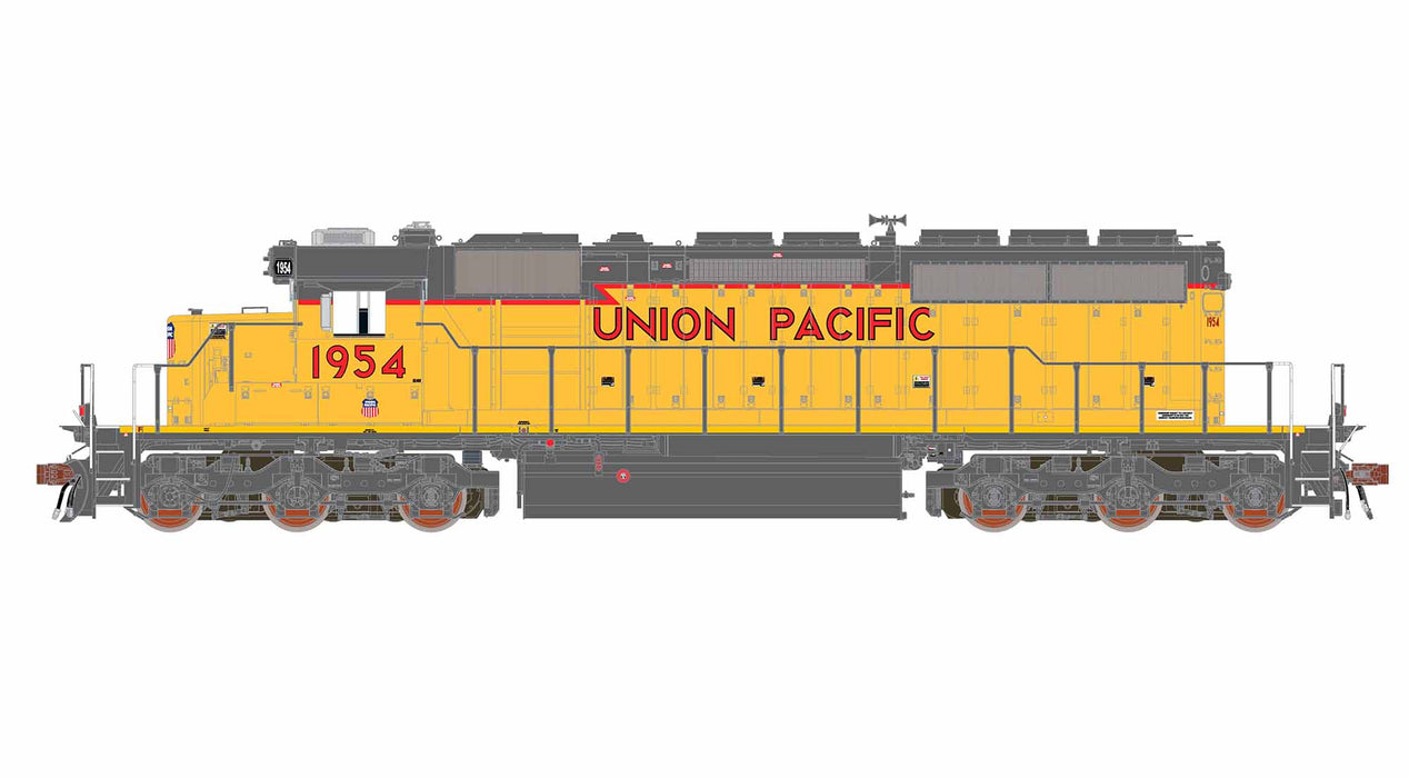 ScaleTrains Rivet 40808 HO Scale EMD SD40-2 Union Pacific UP 1954 - DC (SD40N Rebuild 88" Nose)
