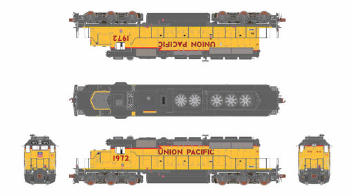 ScaleTrains Rivet 40809 HO Scale EMD SD40-2 Union Pacific UP 1972 - DCC & Sound (SD40N Rebuild 88" Nose)
