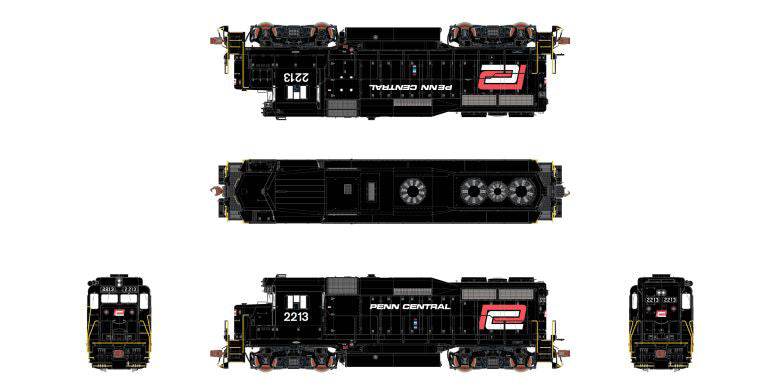 ScaleTrains Rivet 40967 HO Scale EMD GP30 Phase Id Penn Central 2213 DCC and Sound Equipped