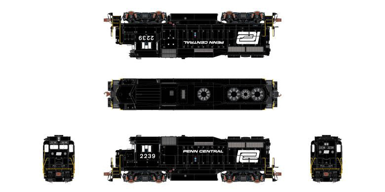 ScaleTrains Rivet 40975 HO Scale EMD GP30 Phase Ie Penn Central 2239 DCC and Sound Equipped