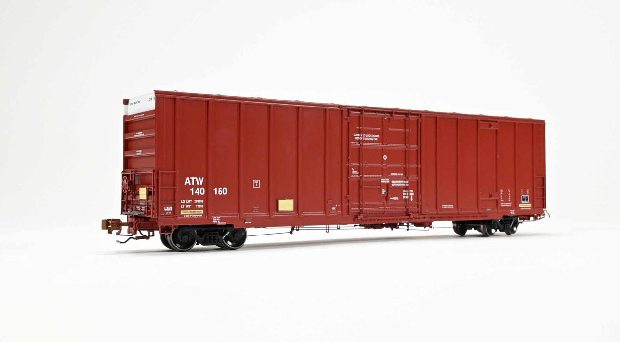 ScaleTrains Rivet 40990 HO Scale Trinity 60' 7500 12' Plug-Door High-Cube Boxcar Atlantic & Western ATW 140198