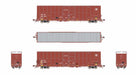 ScaleTrains Rivet 40996 HO Scale Trinity 60' 7500 12' Plug-Door High-Cube Boxcar BNSF 760879 (Circle Cross Logo with Conspicuity Stripes)