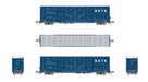 ScaleTrains Rivet 41005 HO Scale Trinity 60' 7500 12' Plug-Door High-Cube Boxcar GATX LRS 130034 (English Door Data with Conspicuity Stripes)