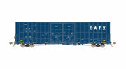 ScaleTrains Rivet 41005 HO Scale Trinity 60' 7500 12' Plug-Door High-Cube Boxcar GATX LRS 130034 (English Door Data with Conspicuity Stripes)