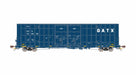 ScaleTrains Rivet 41005 HO Scale Trinity 60' 7500 12' Plug-Door High-Cube Boxcar GATX LRS 130034 (English Door Data with Conspicuity Stripes)