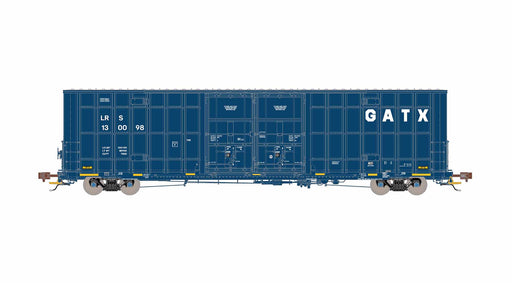 ScaleTrains Rivet 41007 HO Scale Trinity 60' 7500 12' Plug-Door High-Cube Boxcar GATX LRS 130098 (English Door Data with Conspicuity Stripes)
