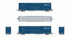 ScaleTrains Rivet 41009 HO Scale Trinity 60' 7500 12' Plug-Door High-Cube Boxcar GATX LRS 130141 (English Door Data with Conspicuity Stripes)